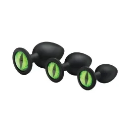Creature Cocks Green Eyes Silicone Butt Plug Set