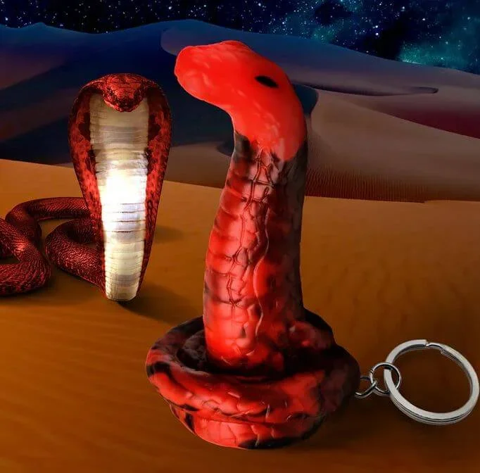 Creature Cocks King Cobra Keychain – Red