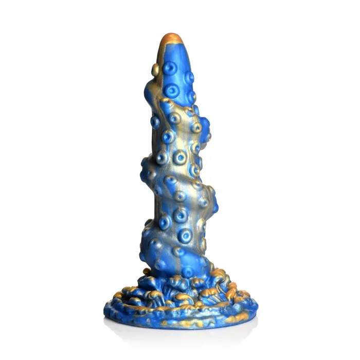Creature Cocks Lord Kraken Tentacled Silicone Dildo Blue Gold