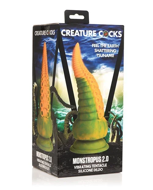 Creature Cocks Monstropus 2.0 Vibrating Tentacle Silicone Dildo – Yellow/Green