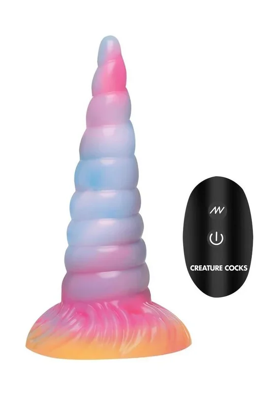 Creature Cocks Unicorn Glow In The Dark Vibrating Rechargeable Silicone Dildo