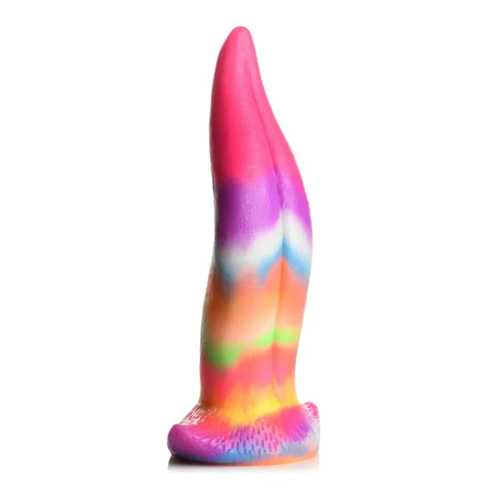 Creature Cocks Unicorn Kiss Glow In The Dark Silicone Dildo Multi Colour