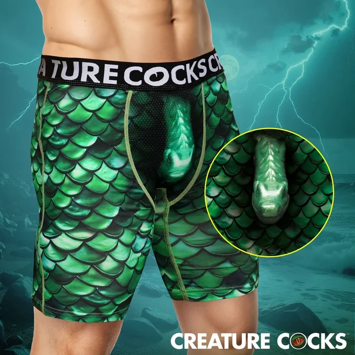 Creature Wear Cockness Monster Lake Creature Boxer Shorts – Large