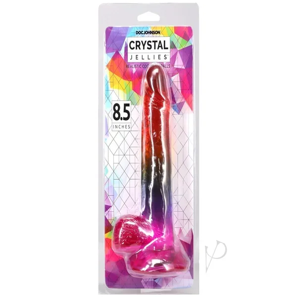 Crystal Jellies Real W/balls 8.5 Rnbw
