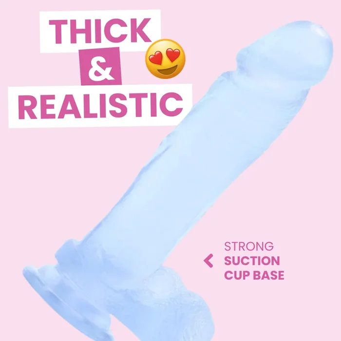 Crystal Jellies Realistic Ballsy Cock – Suction Cup Dildo!