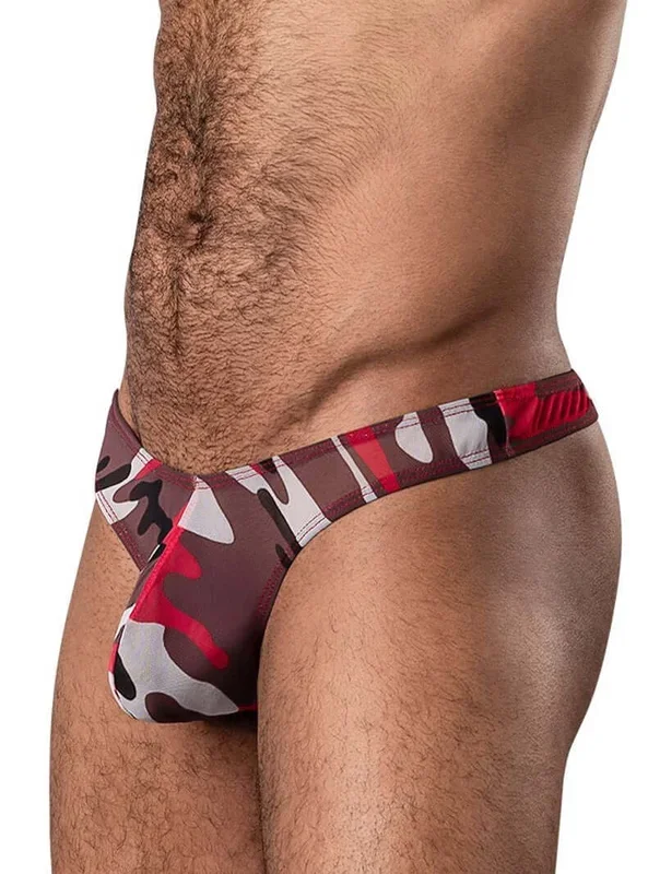 Cumouflage Bong Thong Red L/XL – Stretch Camouflage Thong by Male Power