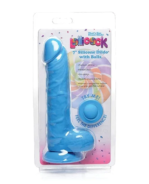 Curve Novelties Lollicock 7″ Silicone Dildo with Balls