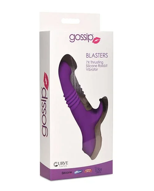 Curve Toys Gossip Blasters 7x Thrusting Silicone Rabbit Vibrator – Violet