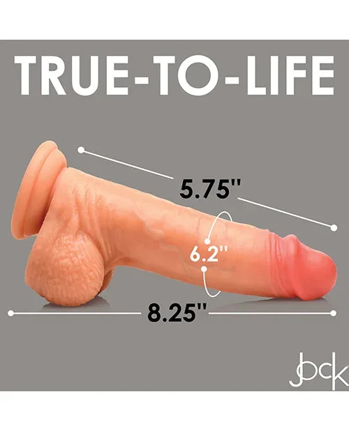 Curve Toys Jock Real Skin Silicone 8″ Dildo w/Balls