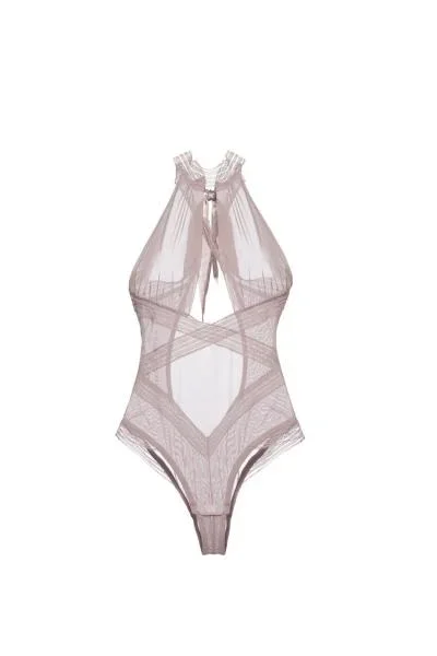 Deauville Mauve – Collared Mesh Teddy – One Size