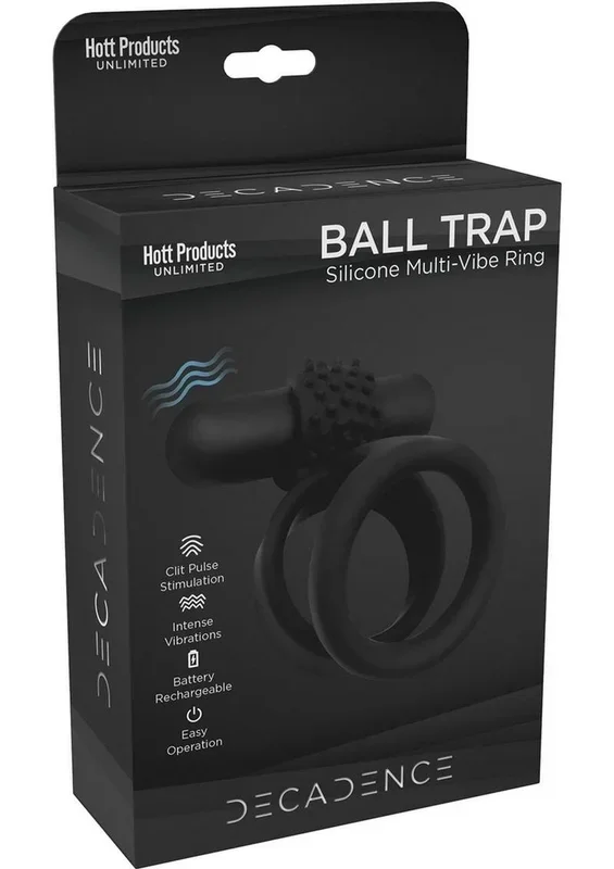 Decadence Ball Trap Silicone Multi Vibe Ring