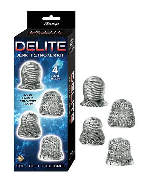 Delite Jerk It Stroker Kit – Smoke Male Stroker with Textured Sleeve