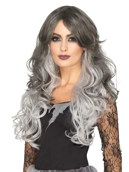 Deluxe Gothic Bride Wig – Grey