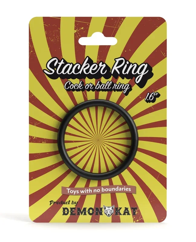 Demon Kat 1.6″ Stacker Ring – Black