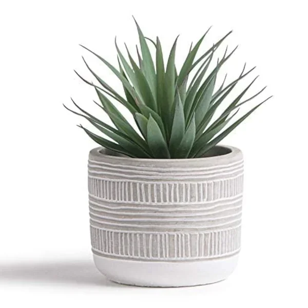 Desk Plant | 8″ X 4.5″ Artificial Plant In Pot | Beautiful Faux Plant For Kitc