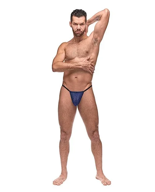 Diamond Mesh Posing Strap Blue One Size Fits Most