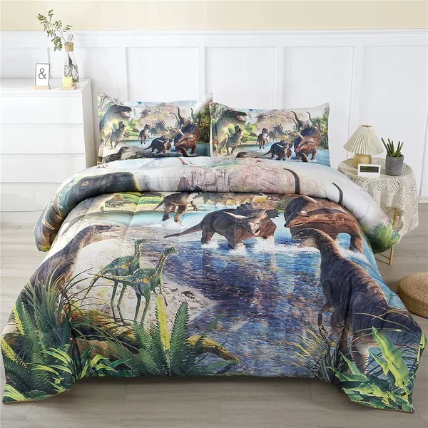 Dinosaur Comforter Set Queen Kids Dinosaur Bedding Set Jurassic Jungle Dino Co