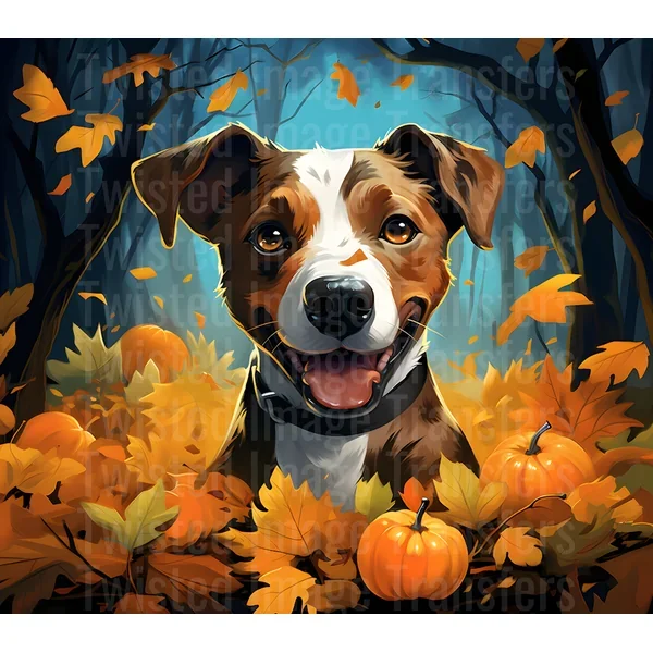 Dog with Collar 20 oz Skinny Straight Tumbler Wrap