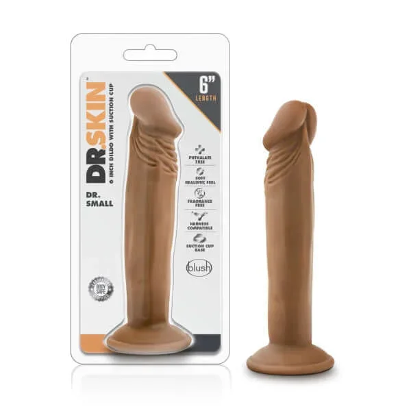 Dr. Skin Dr. Small 6″ Realistic Dildo in Mocha Tan by Blush Novelties: Lifelike Feel & Design
