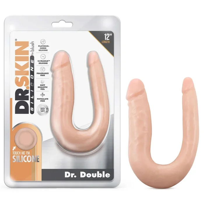 Dr. Skin Silicone – Dr. Double – 12 Inch Double Dong – Vanilla
