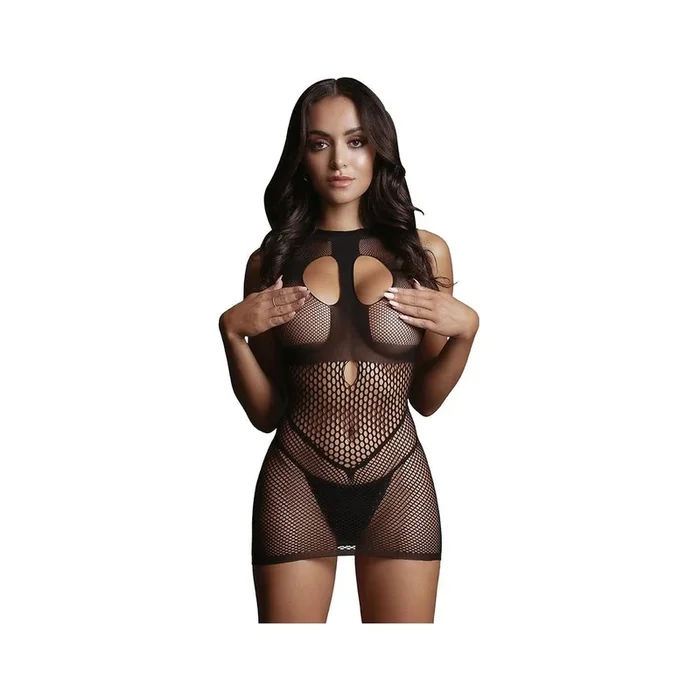 Duo Net Open Cup Mini Dress