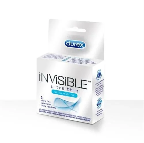 Durex Invisible Condoms 3 Pk