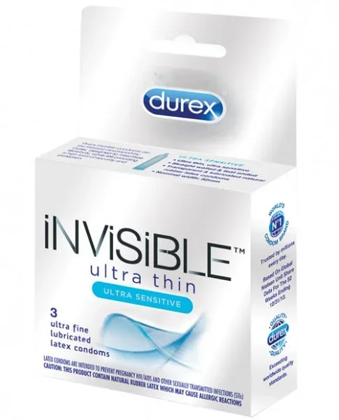 Durex Invisible Ulta Thin Condom – Box of 3