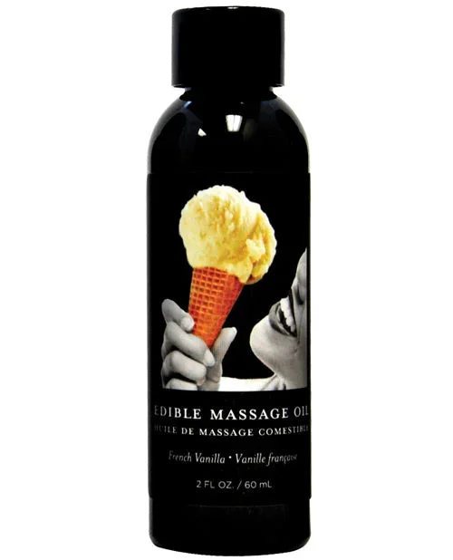 Earthly Body Edible Massage Oil – 2 oz French Vanilla