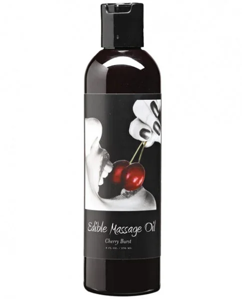 Earthly Body Hemp Edible Massage Oil – 8 oz Cherry
