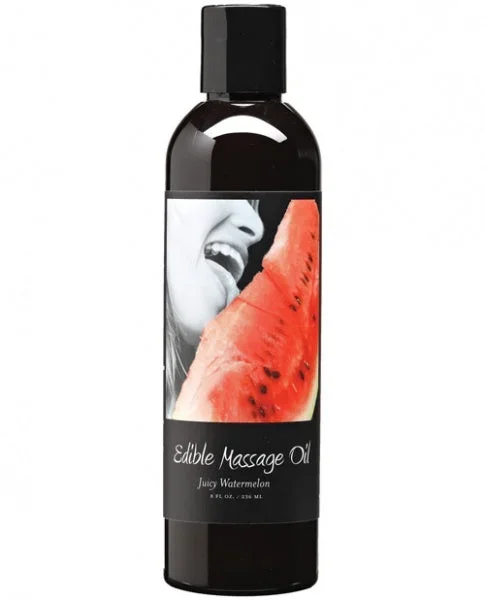 Earthly Body Hemp Edible Massage Oil – 8 oz Watermelon