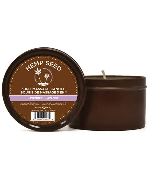 Earthly Body Hemp Seed Massage Candle – Lavender