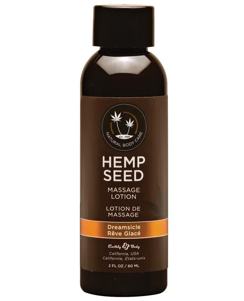 Earthly Body Hemp Seed Massage Lotion – 2 oz Dreamsicle