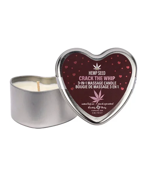 Earthly Body Valentines 3 In 1 Massage Heart Candle Scented