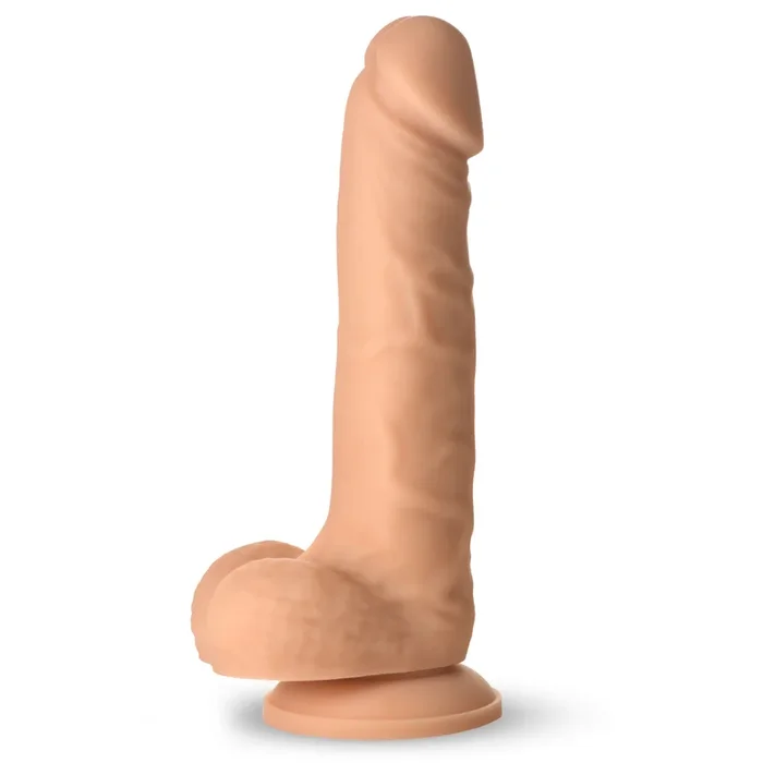 Easy Riders 7 Inch Silicone Dildo with Balls – Light