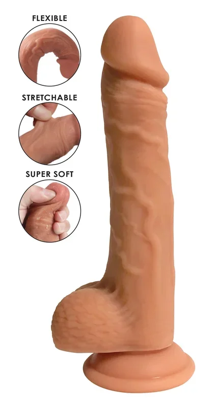 Easy Riders Dual Density Silicone Dildo – 9 Inch