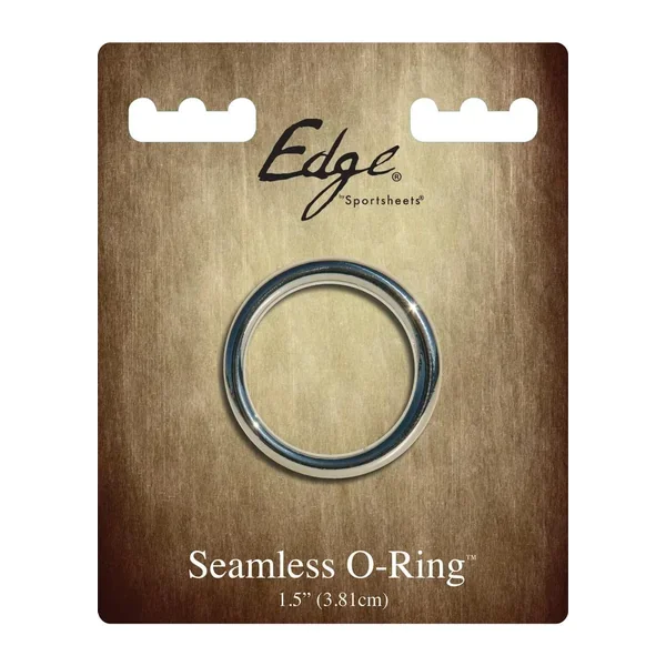 Edge Seamless O-Ring Metal Cockring Silver 1.5 Inch Diameter