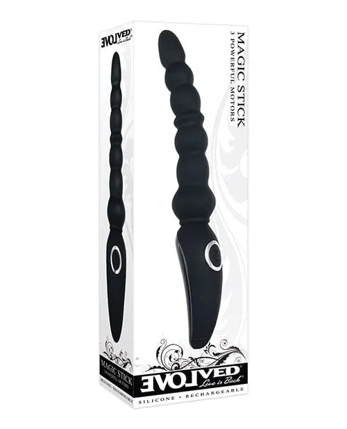 Evolved Magic Stick Beaded Vibrator – Black