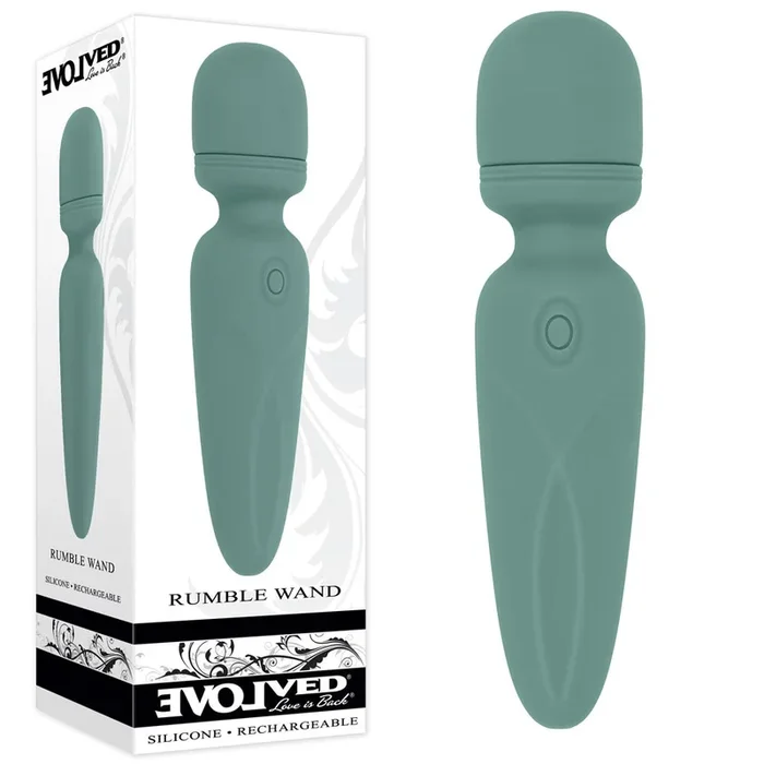 Evolved Rumble Wand Olive Green Mini Massager