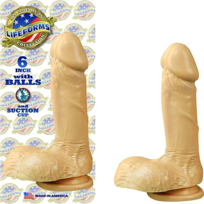Experience Realism: Lifeforms All American Collection 6-Inch Dong with Balls and Suction Cup