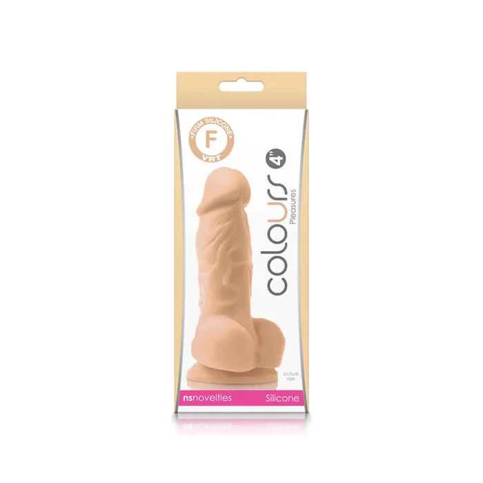 Experience True Pleasure with Colours Pleasures 4-Inch Dildo White