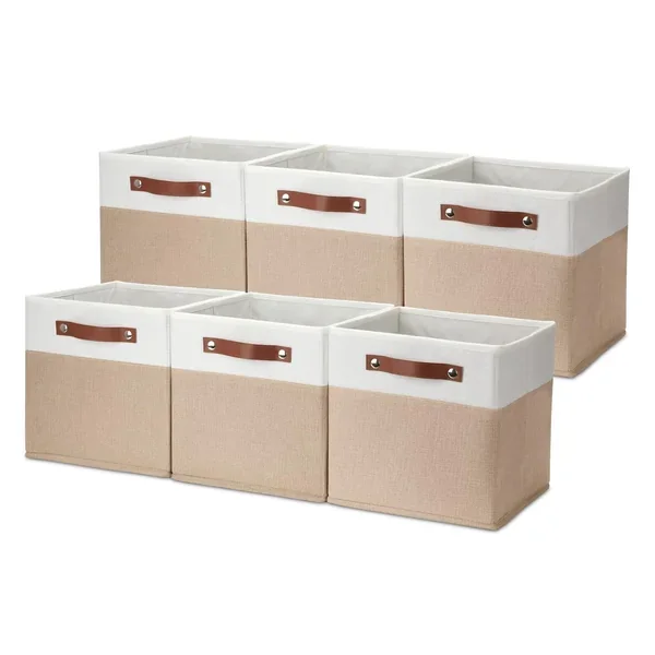 Fabric Cube Storage Bins For Office,Cube Bins For Baby,Bedroom,Shelf,Collapsible