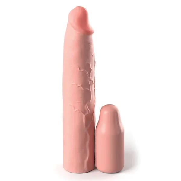Fantasy 9 Inch Silicone Penis Extension with 3 inch Plug – Vanilla