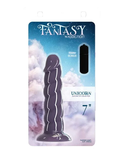 Fantasy Addiction 7″ Unicorn Dildo – Purple