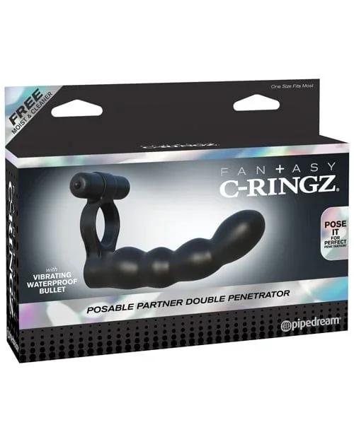 Fantasy C-Ringz Posable Partner Double Penetrator – Black