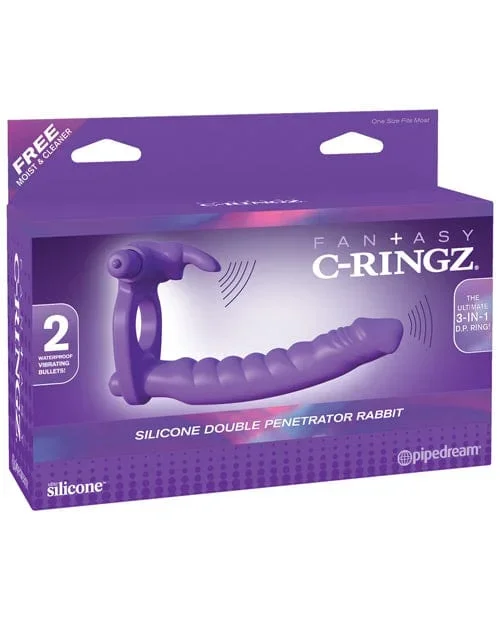 Fantasy C-Ringz Silicone Double Pene Rabbit – Purple