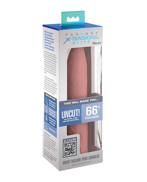 Fantasy X-Tensions Elite Uncut 7 inches Extension Sleeve Beige Light Skin Tone