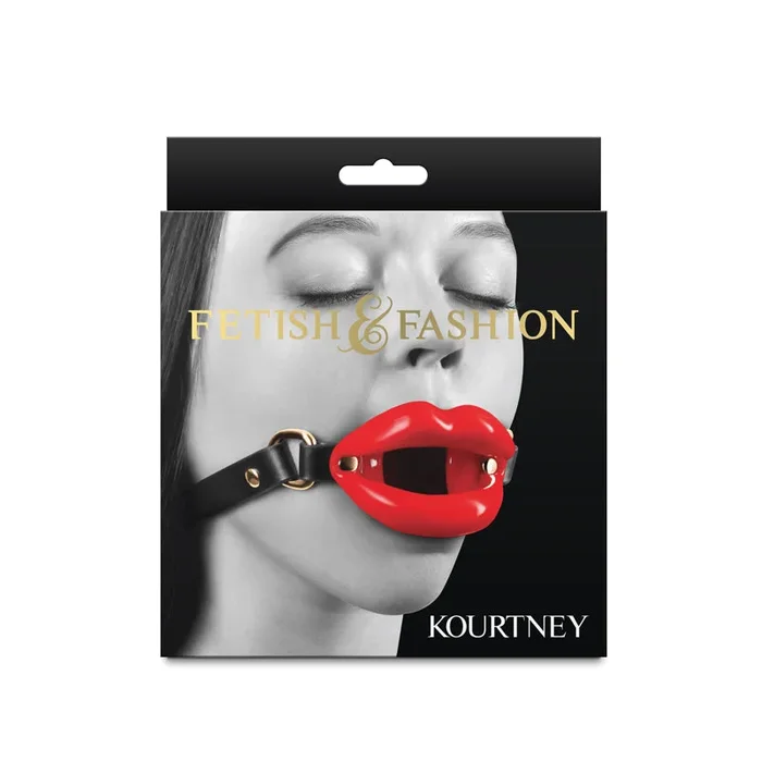Fetish & Fashion – Kourtney – Red Lips Open Mouth Restraint