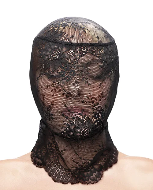 Fetish & Fashion Lace Hood – Black