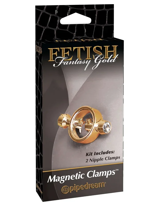 Fetish Fantasy Gold Magnetic Nipple Clamps – Luxurious Metal Clamps