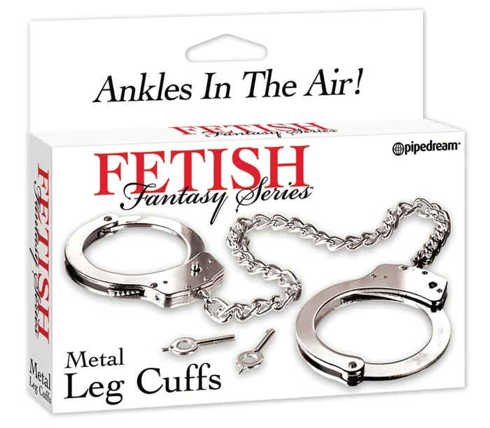 Fetish Fantasy Leg Cuffs: High-Quality Steel Restraints for Playful Bondage